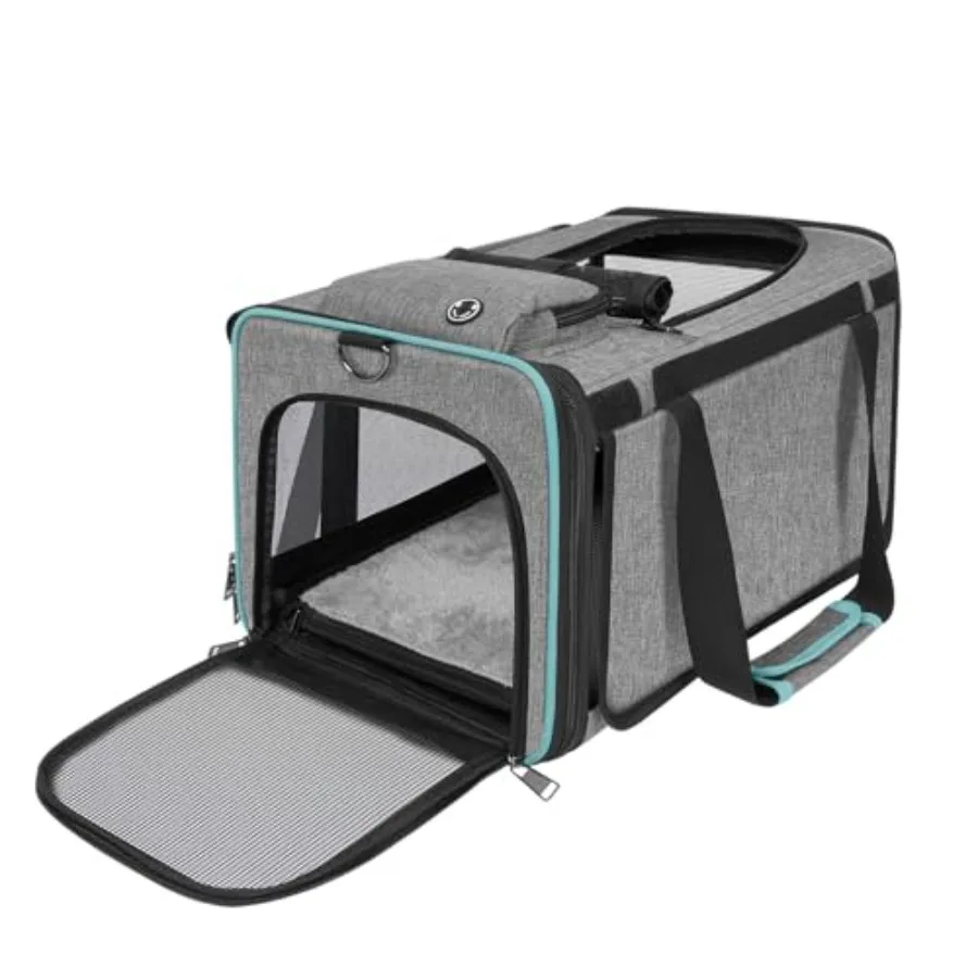 

Soft-Sided Pet Carrier for Air Travel 18x11x11 Inch - Underseat Cabin Carry Bag for Small Cats Dogs Under 15 lbs Lightweight Po
