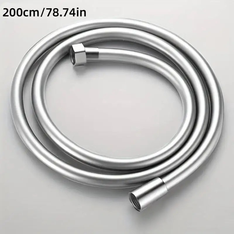 

1pc Bathroom Shower Pipe Faucet Extension Pipe Flexible De Douche Bath Shower Hose Pipe PVC Shower Head Shower Hose 2m