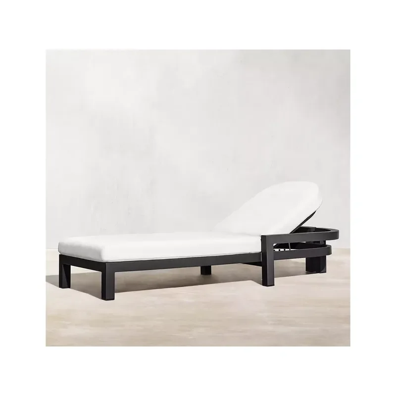 Aluminum Frame Outdoor Lounge Chair with Cushion for Hotel Poolside Terrace Beach Furniture Modern Leisure Seating Design