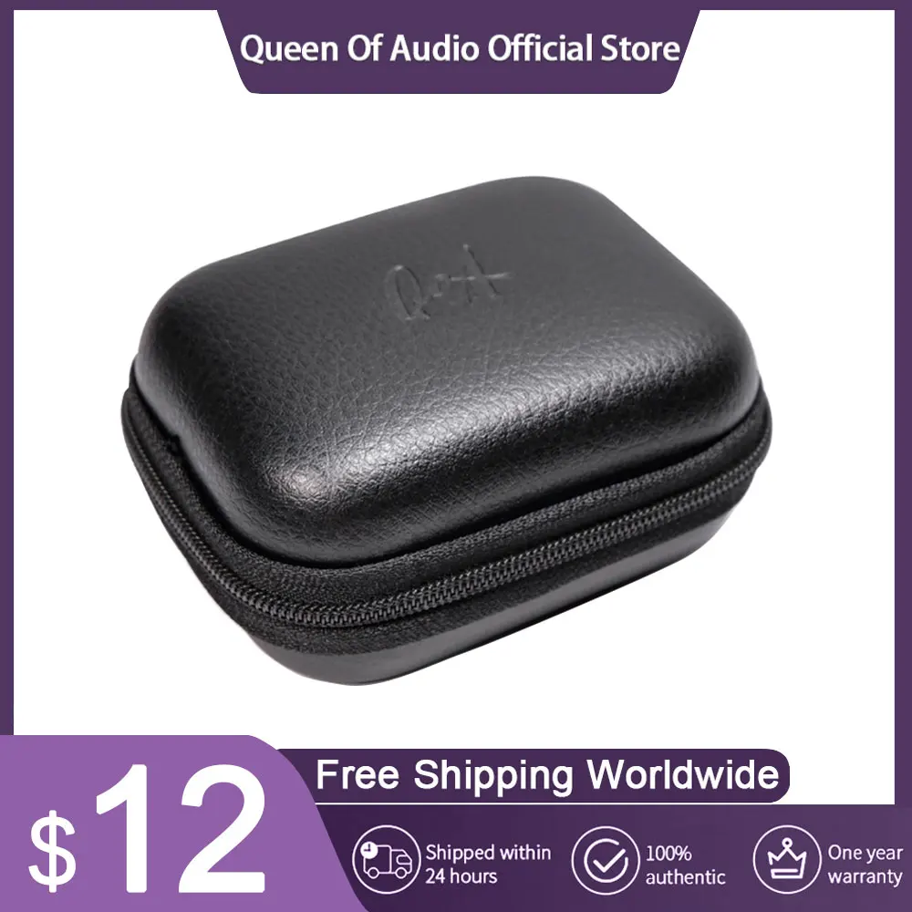 

New Original QoA In Ear Earphone Case Headphones Portable Zipper Storage Box Headset Bag For Travel Outdoor Sports Accessories