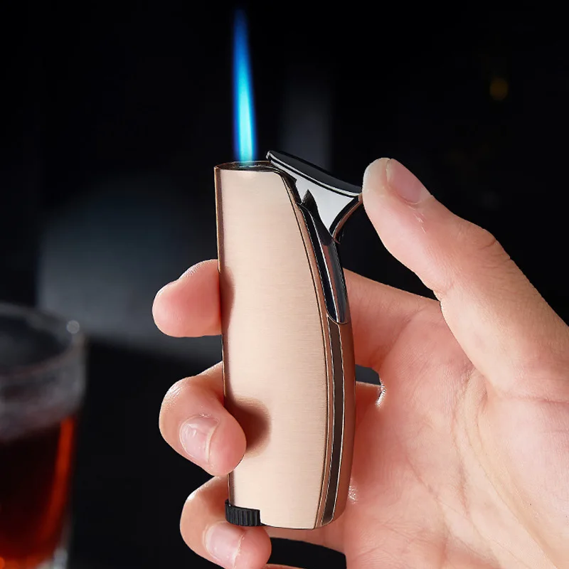 

Personality Compact Butane Jet Lighter Arc Bionic Design Torch Gas Cigarette Lighter Windproof Spray Gun Metal Lighter
