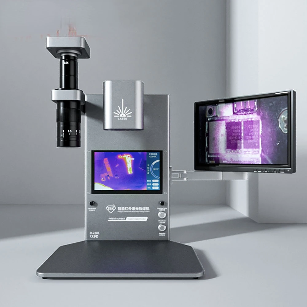 

TBK R-2201 Интеллектуальный инфракрасный тепловизионный лазерный сварочный аппарат для мобильного телефона BGA ремонтный стенд горячая олова припой верстак