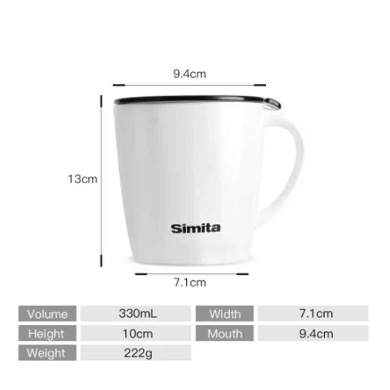 HF Coffee Mug Contracted Style Stainless Steel Cup with Creative Lid Suitable for Home,Office,Coffee Shop,Bar