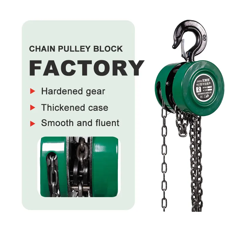 High Grade Indef Chain Pulley Block Pulley Chain Block 1000kg Chain Pulley Block