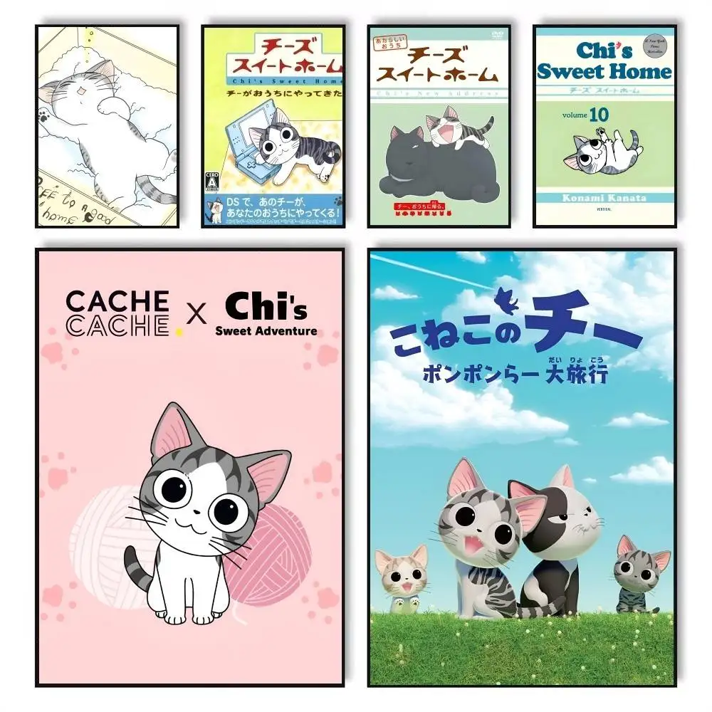 Chi Sweet Hom Anime Poster Waterproof Wall Art Sticker For Bar Vintage Room Decor High Quality Print Gift