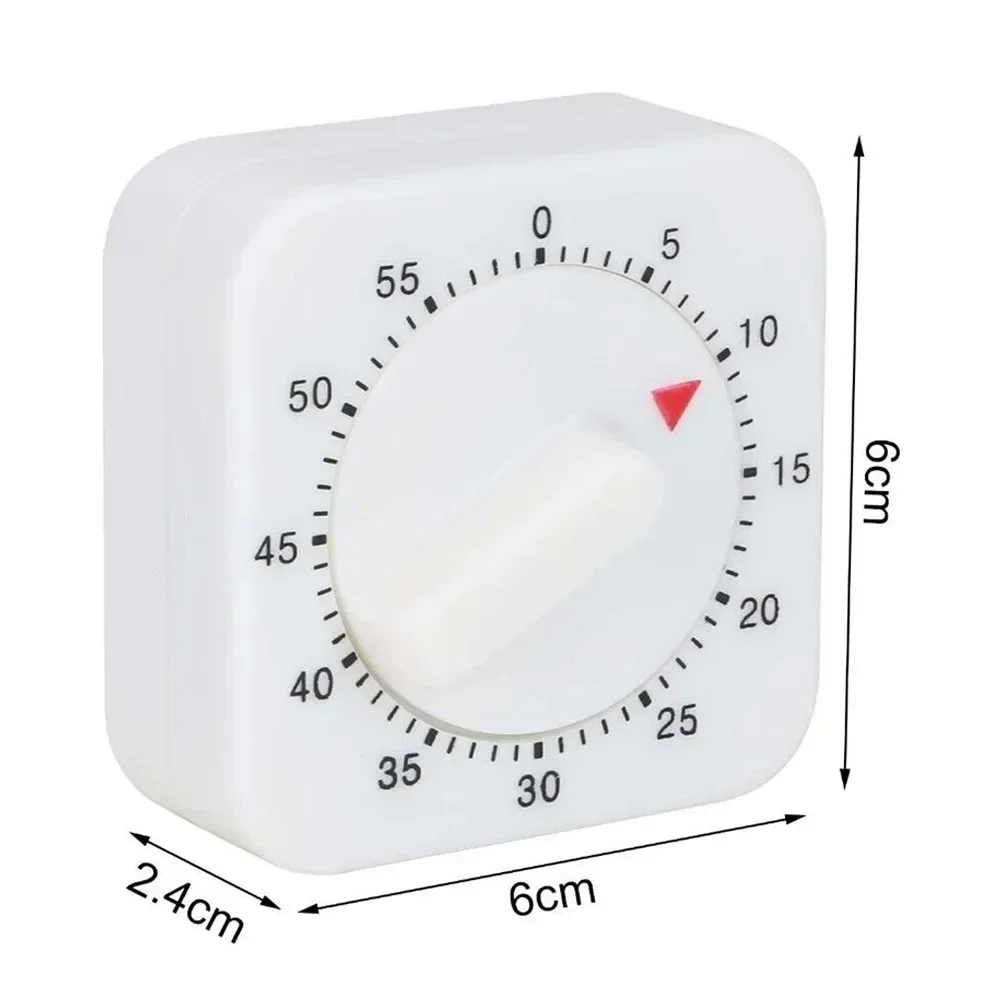 60 Minutes Mechanical Timer Kitchen Cooking  Timer Count Down Silent Alarm Reminder For Kitchen Classroom Homework Office Timer