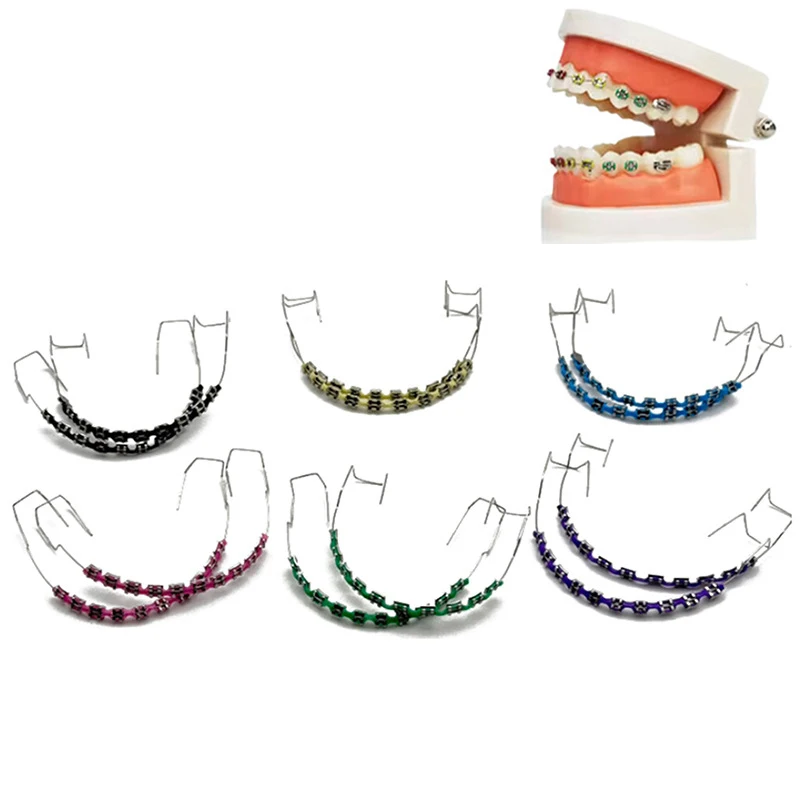 

Fake Braces Colorful Dental Metal Wires Temporary Teeth Jewelry for Teen Adults Orthodontic Grade Safe Accessories