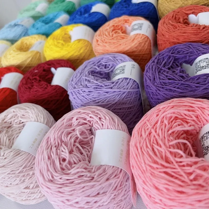 50g Matte Senille Velvet Yarn 2MM Polyester Thread Plush Ice Strip Thread Doll Crochet Hand DIY Woven Wool Crochet Scarf Sweate