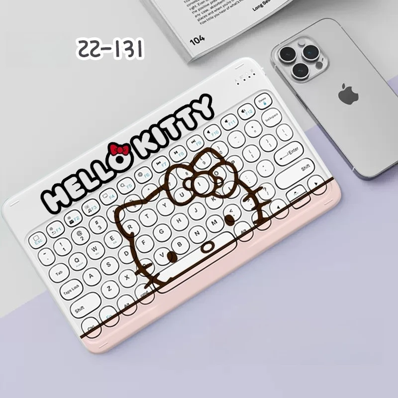 

Милая беспроводная Bluetooth-клавиатура для планшета с дизайном в стиле котенка, 2.4G, с круглыми клавишами, перезаряжаемая, портативная, для девочек