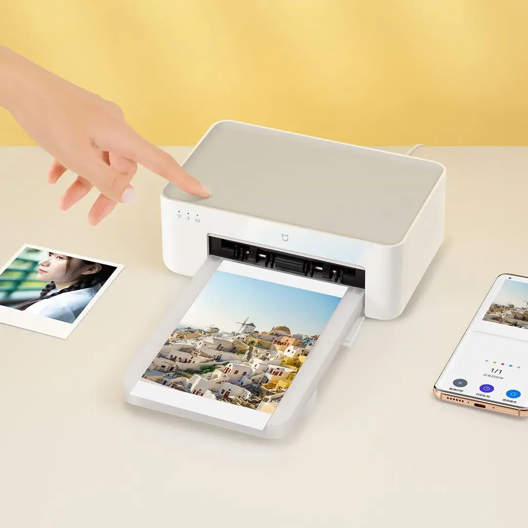 New Xiaomi Mijia Photo Printer 1S Wifi Multifunctional Mini Portable Smart APP Control  Waterproof HD Photo Printer