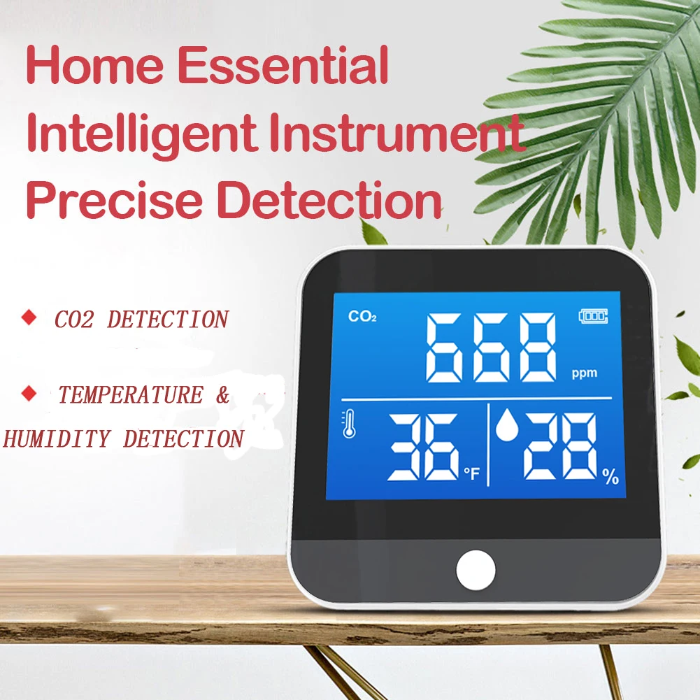 Industrial Portable CO2 Quality Detector Quick Sensing Indoor Temperature and Humidity Sensor Tester Home Monitoring System