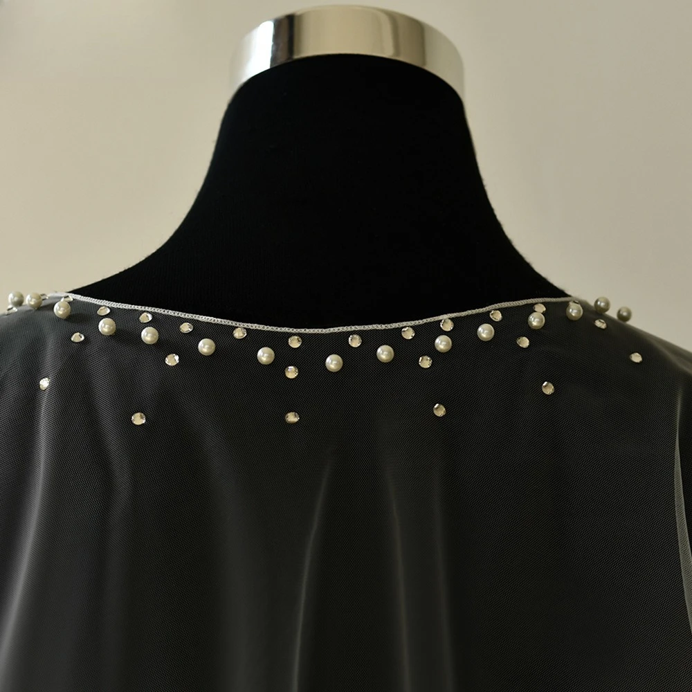 Xale de noiva com miçangas, bonés de pérolas, bolero feminino, roupas de casamento, acessórios de casamento, adereços para festa de casamento