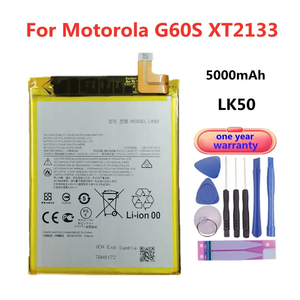 

5000mAh LK50 Battery For Moto Motorola G60S XT2133 Battery Batteria Tracking Number + Tools