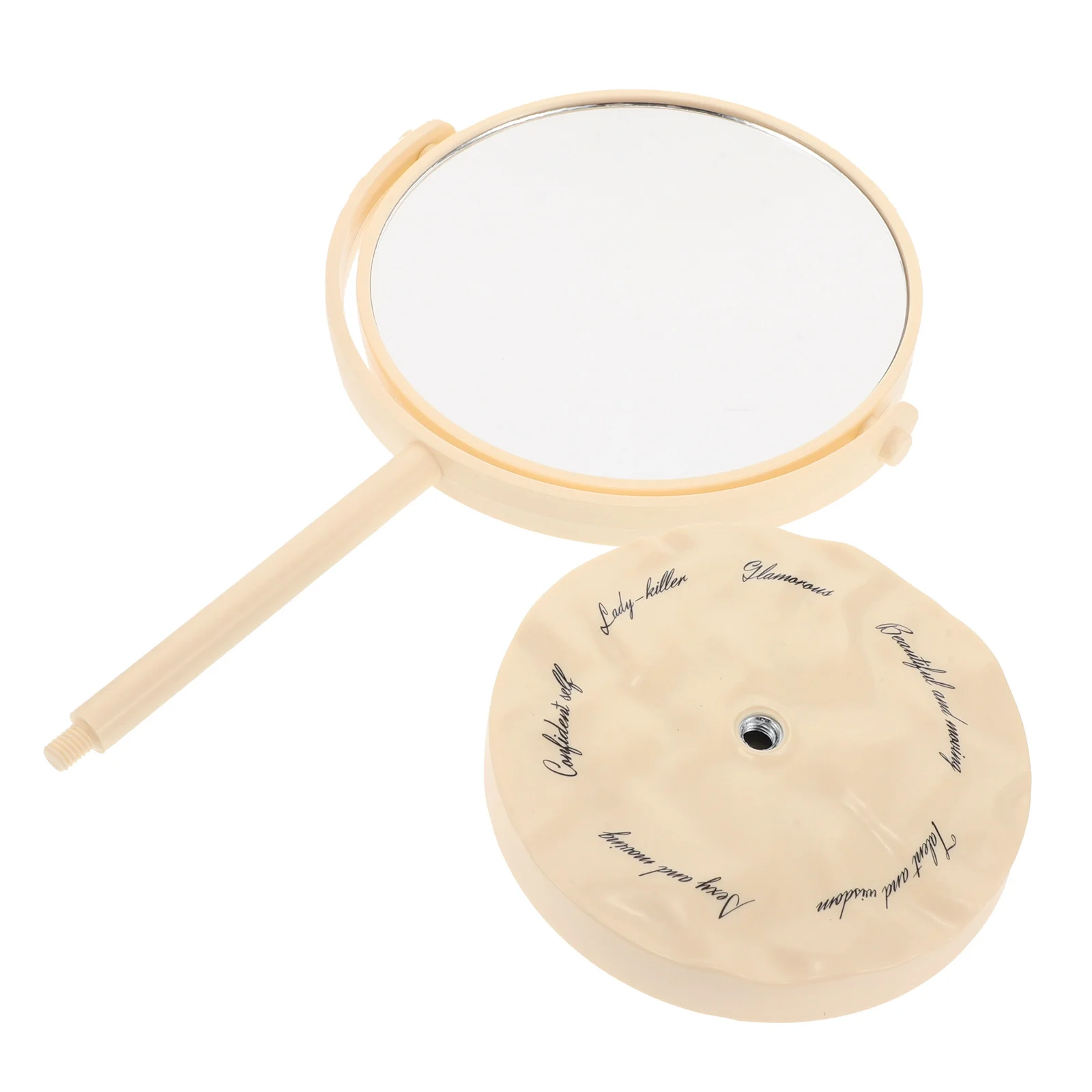 

Retro Double Sided Table Mirror Freestanding Vintage Makeup Mirror with Magnifying Feature for Countertop Dorm Dressing Station