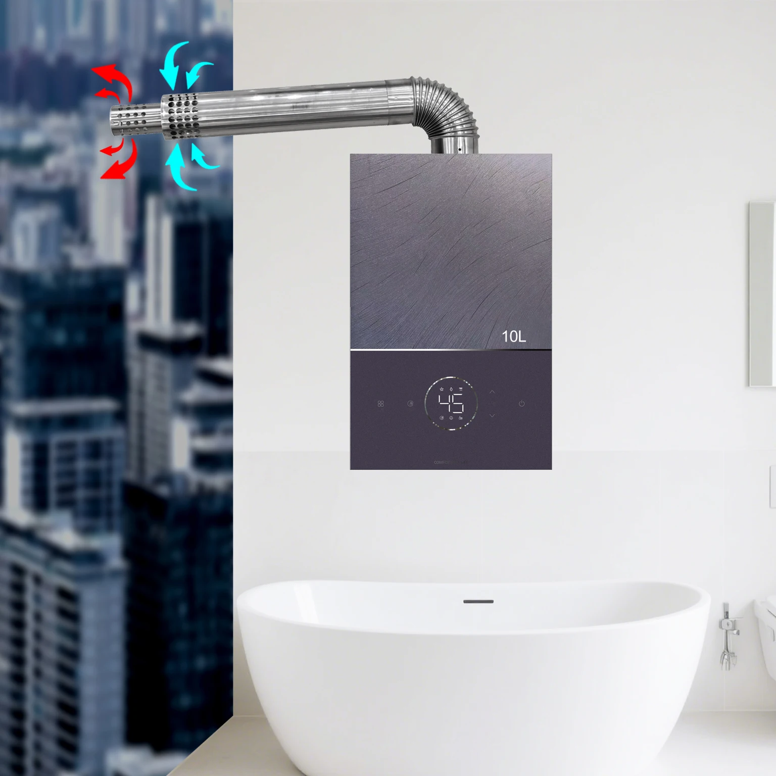 High Quality Energy-Saving 10L 14L Tankless Gas Water Heater Instant Fast Heating for RV Shower Natural Gas