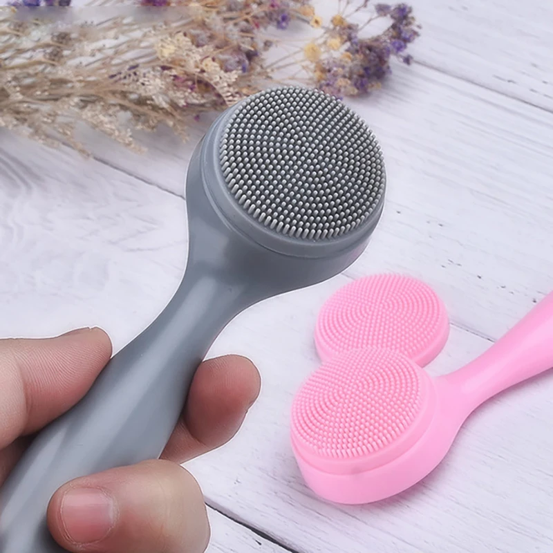 1pcs Silicone Facial Cleansing Brushes Deep Portable Facial Cleanser Washing Brush Blackhead Remover Beauty Face Care Tools