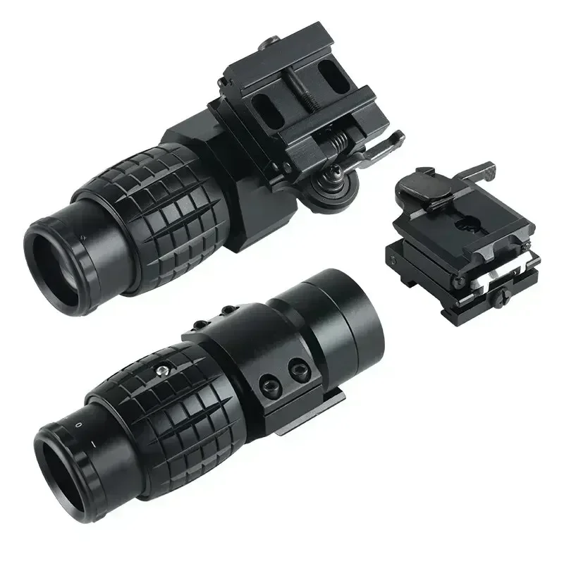 Tactical Optics 3X Magnifier Scope Sight with Flip-up Mount 553 558 Red Green Dot Sights for 20mm Rail Hunting Firearms Airsoft - view 5