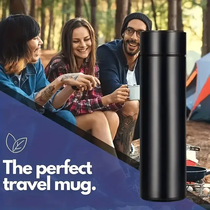 ترمس ذكي من الفولاذ المقاوم للصدأ 316 MugLED عرض درجة الحرارة التحكم باللمس زجاجة مياه معزولة فصل الشاي لهدايا عيد الميلاد #4