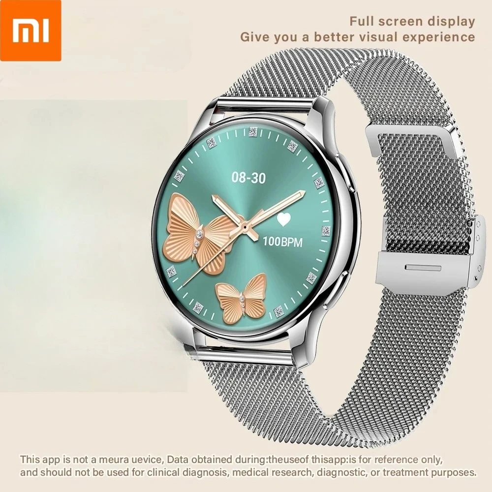 2025 Xiaomi Factory SmartWatch النساء الرجال شاشة تعمل باللمس الكامل بلوتوث 5.2 دعوة مقاوم للماء GPS الرياضة جهاز تعقب للياقة البدنية