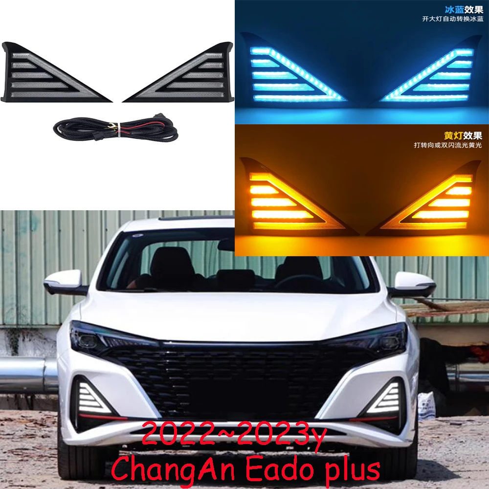 

car bumper headlight Chan An eado plus daytime light 2023~2024y DRL car accessories LED headlamp chang an eado fog light