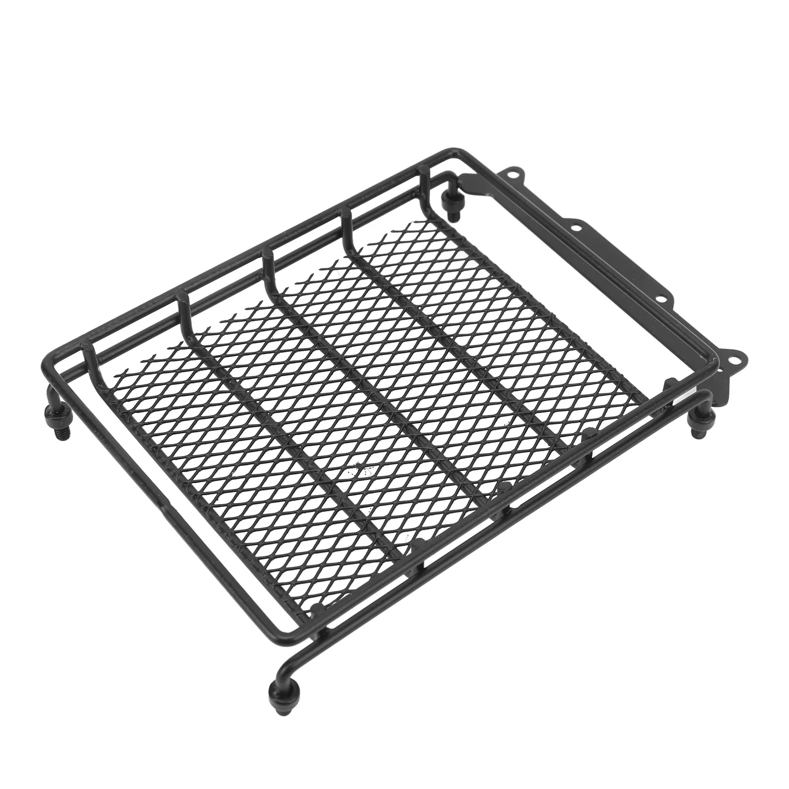 Portapacchi per auto RC con portabagagli 2 luci LED rosse e 2 bianche per auto RC 1/10 1/12 1/14