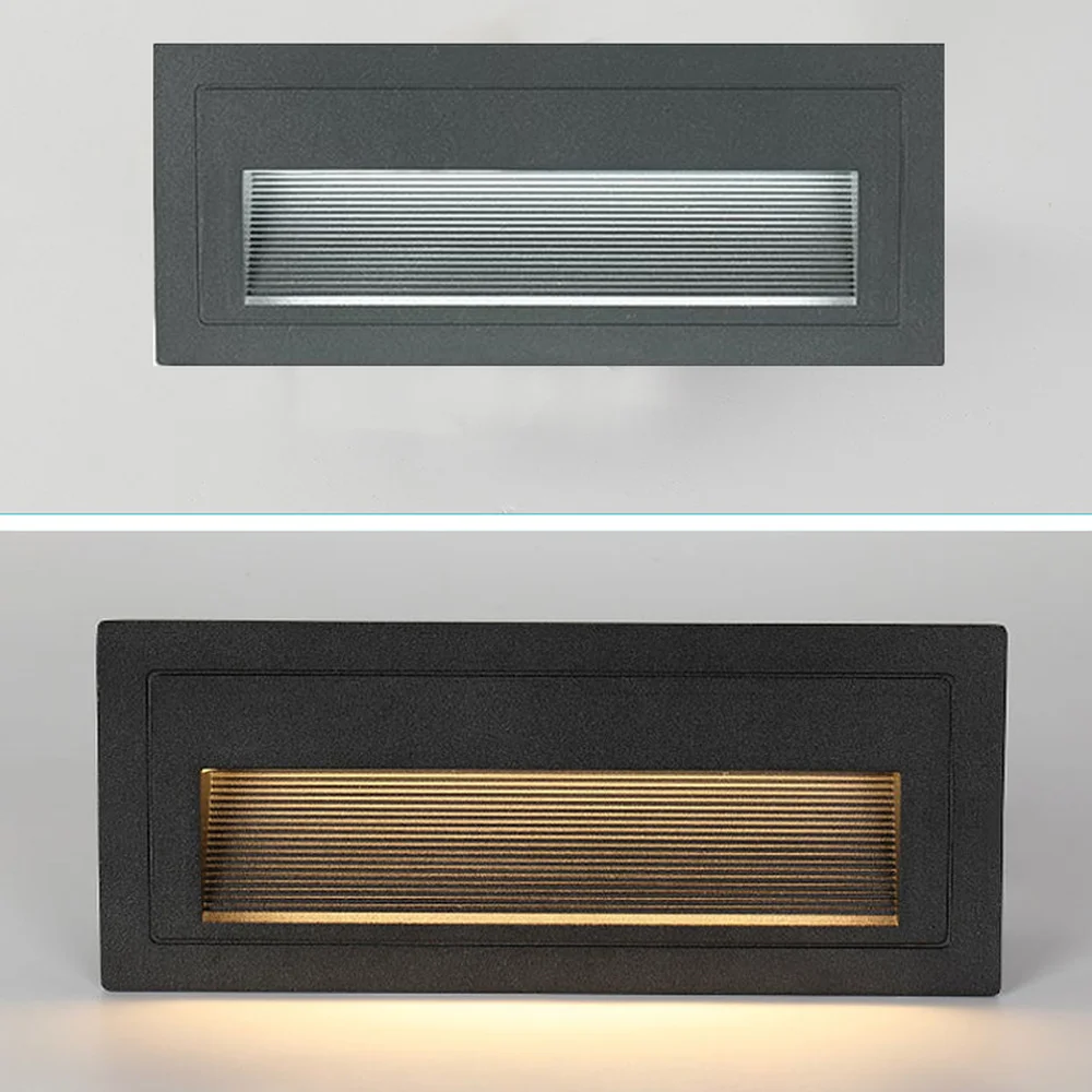 Imagem -04 - Arandelas de Parede 6w Led Passo Escada Luz Horizontal Interior ao ar Livre à Prova Impermeável Água Decks Pathway Quintal Avaliado Escada Iluminação Canto