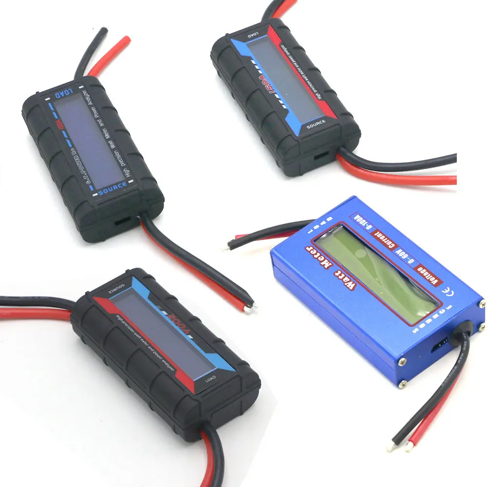 Digital lcd dc 60v 100a tensão de equilíbrio analisador energia da bateria rc watt medidor wattímetro testador verificador balanceador carregador rc ferramentas