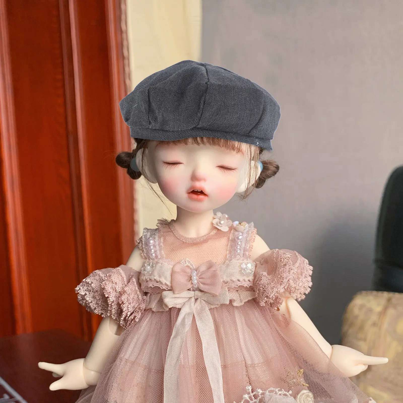 Adorable Polyester Mini Hats Dress Up Cap Small Decorative Cap for Cosplay Photography Miniature Craft Hat