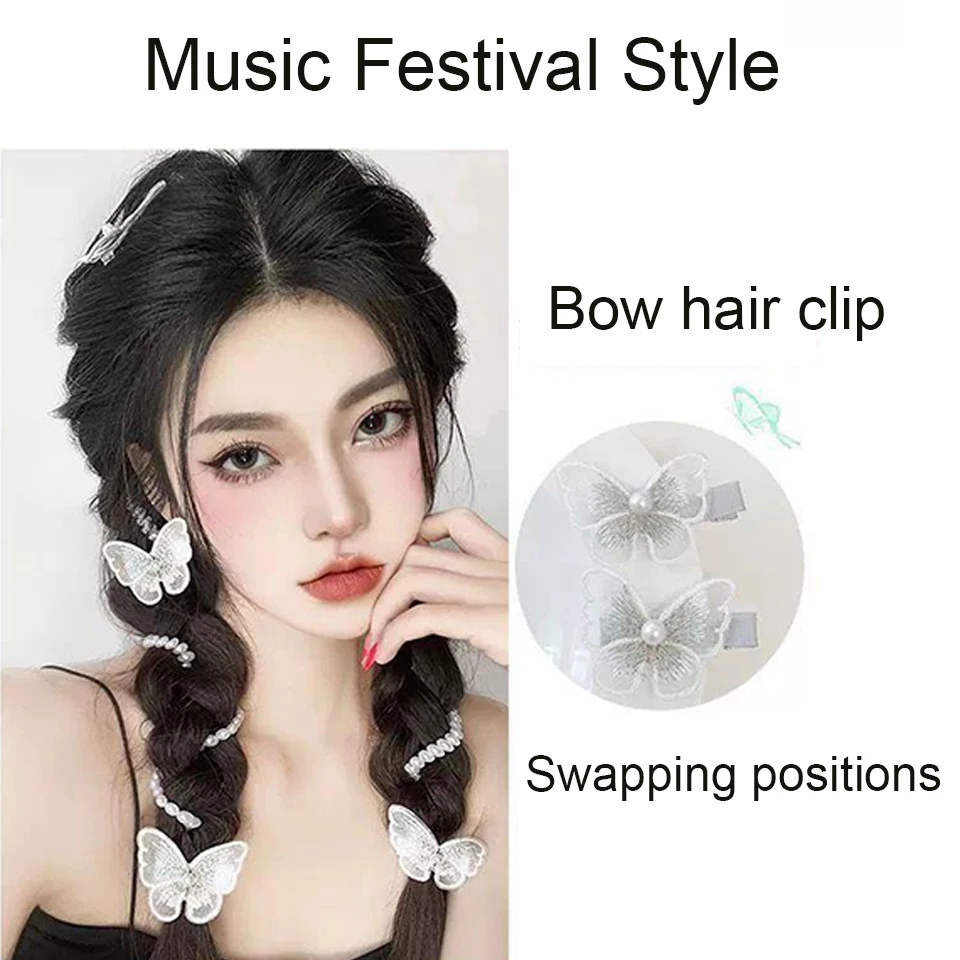 Synthetic Ponytail Ribbon Natural Imitation Boxing Braid Net Red Pigtail Bow Wig Ponytail Daily Party  Braids Photography Photoh