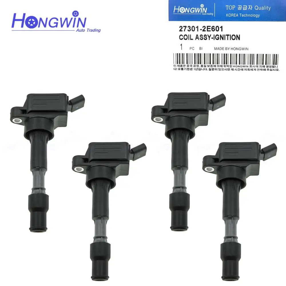 4 PCS Ignition Coil B288 For Hyundai Kia Elantra Forte Forte Koup Optima Sonata 1.6L 2.0L 2015-2019 OEM# 27300-2E601 273002E601