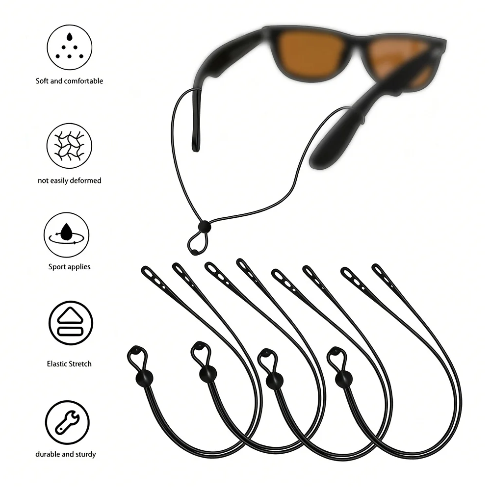 4-Pack Silicone Lanyard For Meta Smart Glasses Designed To Prevent Loss During Everyday Use And Outdoor Movement