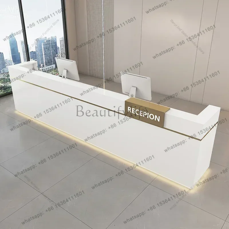 LSItalian Style Beauty Salon Reception Desks Simplicity High-end Reception Desks Clothing Store Office Furniture Receptionen FYR