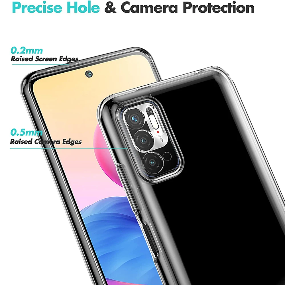 High Quality Clear Silicone Case For Xiaomi Redmi Note 10 Pro Max 10S 4G 5G Ultra Thin Soft Back Cover Transparent TPU Shell