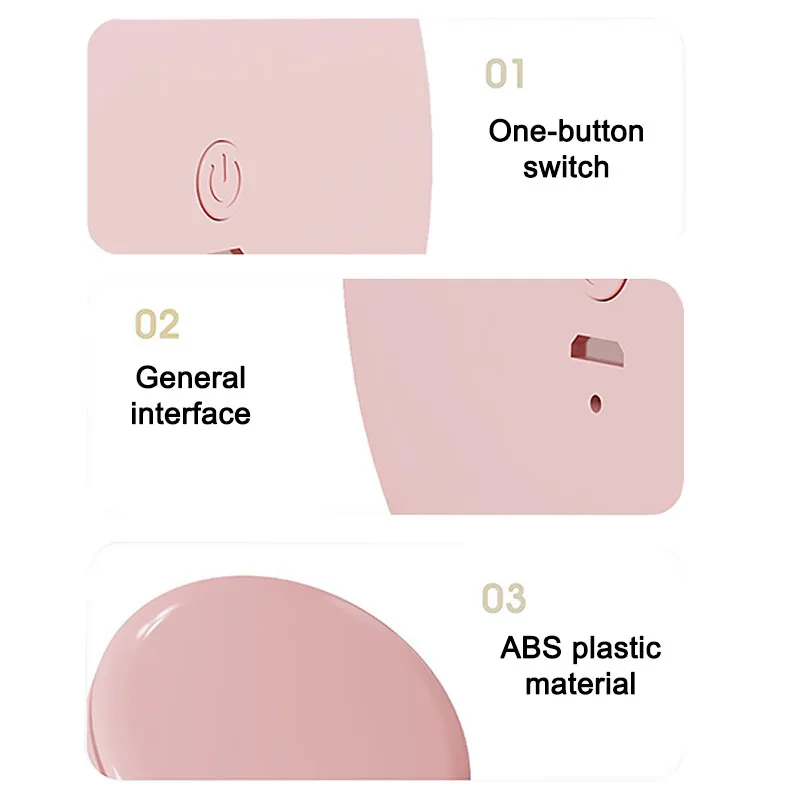 Nueva luz LED pequeña personalizada cosmética 2 lados plegable maquillaje pestañas espejo portátil Mini espejo de bolsillo HUAZJ15