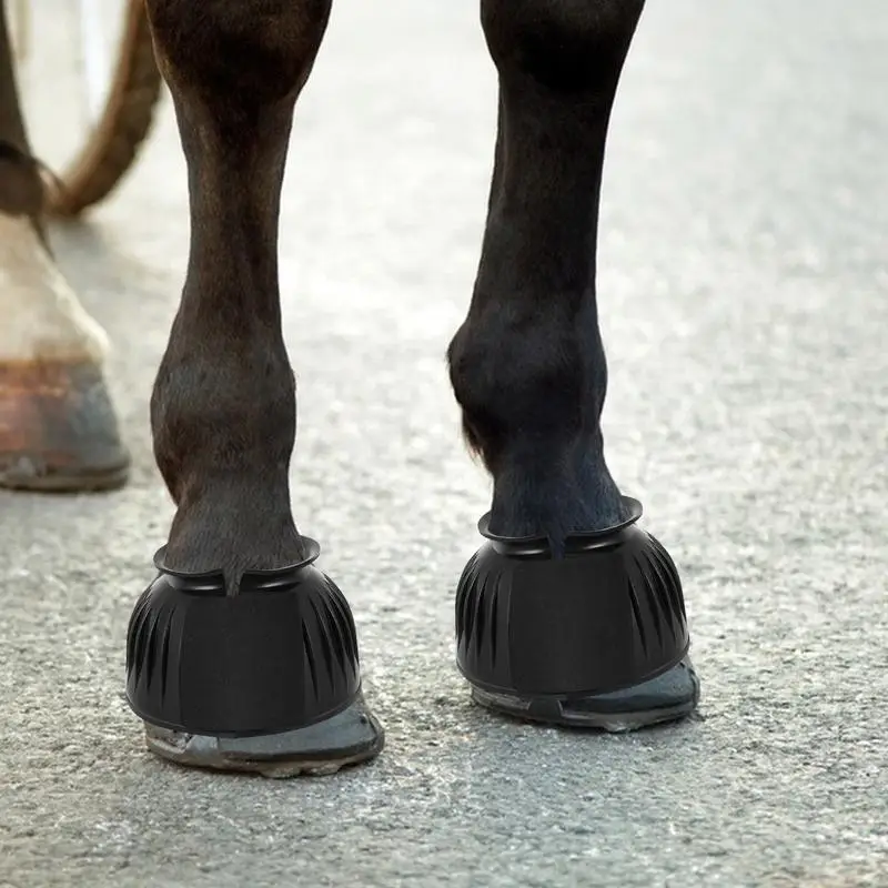 Botas de goma para caballos de 2 piezas, equipo de protección suave, accesorios para equipos de entrenamiento