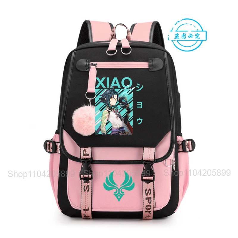 Genshin Impact Backpack Anime Mochila Large Capacity School Bag Student Rucksack Girls Boys Casual Schoolbag Laptop Gift