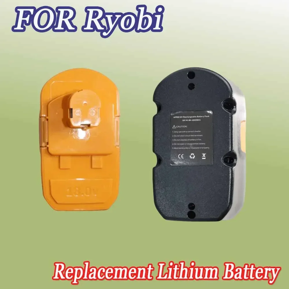 Batterie de remplacement P100 P101 18V 4800mAh, Compatible avec les outils électriques sans fil Ryobi ABP1801 ABP1803 BPP1820