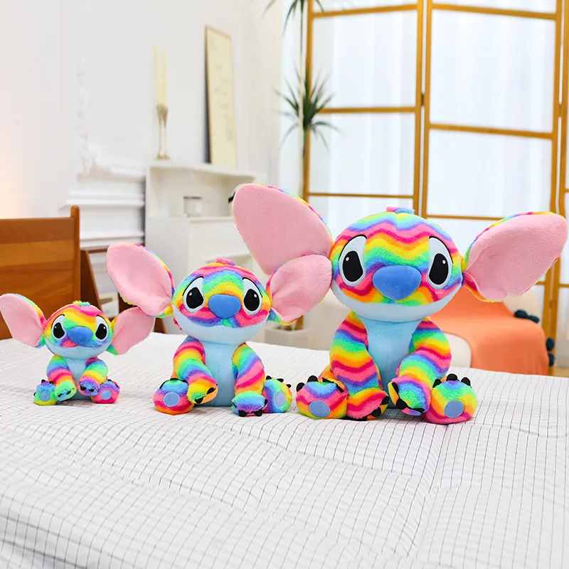 30-50cm disney lilo & ponto brinquedos de pelúcia kawaii anime dos desenhos animados plushie bonecas arco-íris ponto travesseiros presente aniversário das crianças