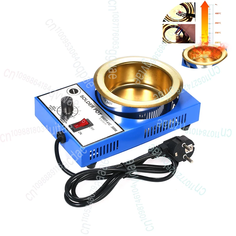 

Паяльная ванна для пайки и демонтажа при 200~450°C, 300/250/150/100 Вт, с терморегуляцией, универсальный адаптер