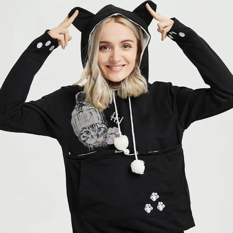 

Stargazer Hooded Sweatirt with Big ket Loose Fit Polyester Women's Casual Comfortable Hoodie Summer 2023 Faion