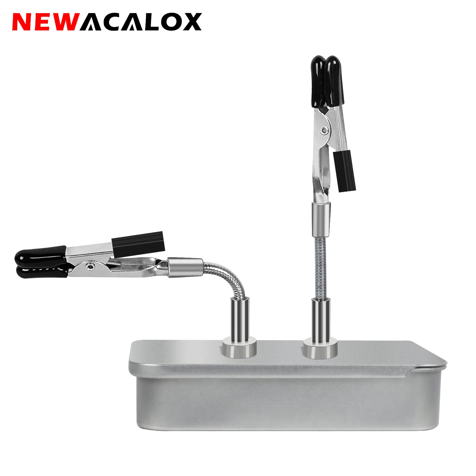Newacalox solda ajudando as mãos 4 magnético universal braço flexível assistente de soldagem pcb braçadeira terceira mão ferramentas de reparo de soldagem