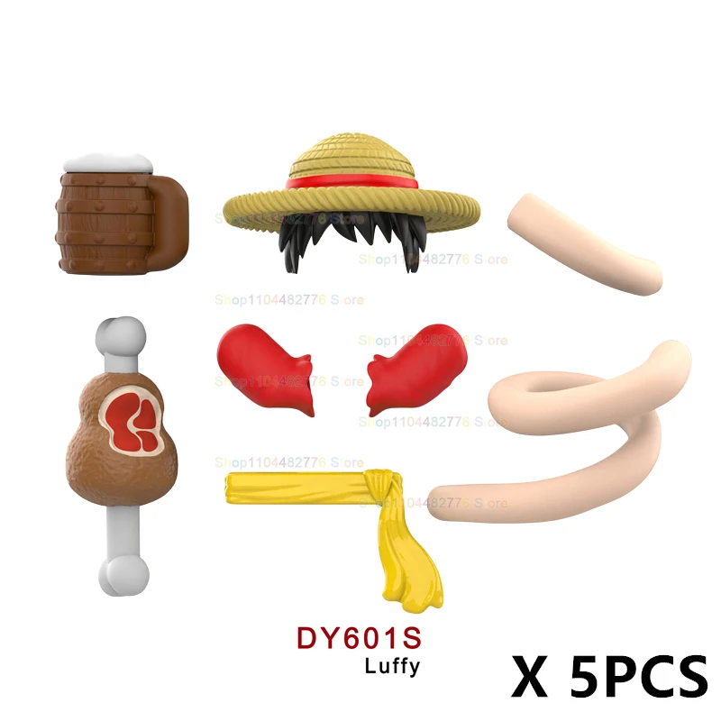 Anime figura de ação acessórios modelos tijolos compatível bloco de construção coleção brinquedos para crianças presentes aniversário DY601S-602S