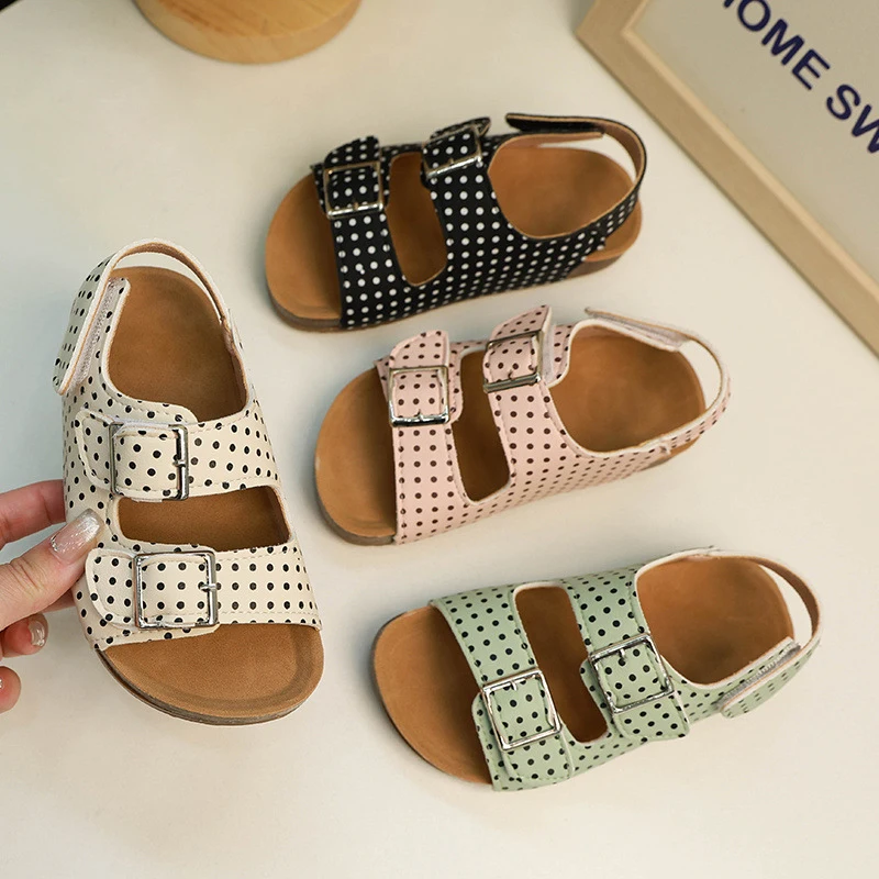 

Kids Sandals Girls Sandals Summer Cork Sandals Cute Dot Children Sandals Girls Shoes Kids Shoes