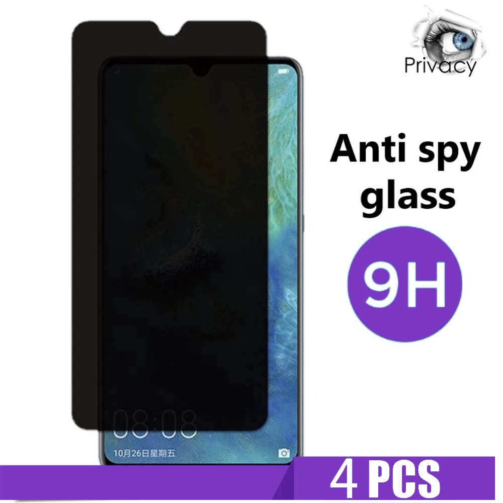 4 Pieces!9H privacy Screen Protector For Xiaomi Poco X4 Pro 5G X4 GT Anti-spy Tempered Glass for Xiaomi Poco F2 Pro