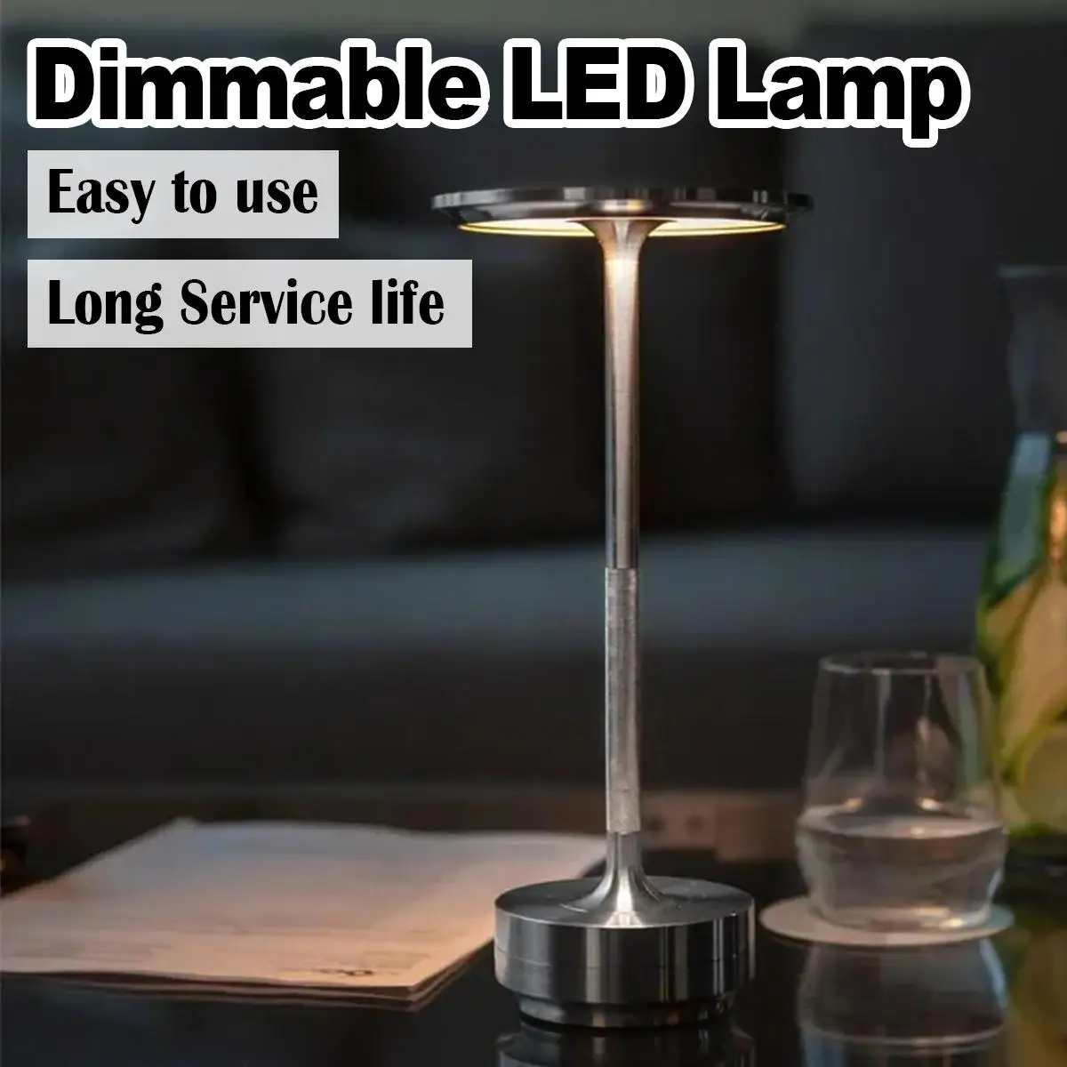 

3 Color Table Lamp Dimming Led Rechargeable Usb With Touch Control Hotel Gold Wireless Silver Black Touch Lamps For Bedside Desk