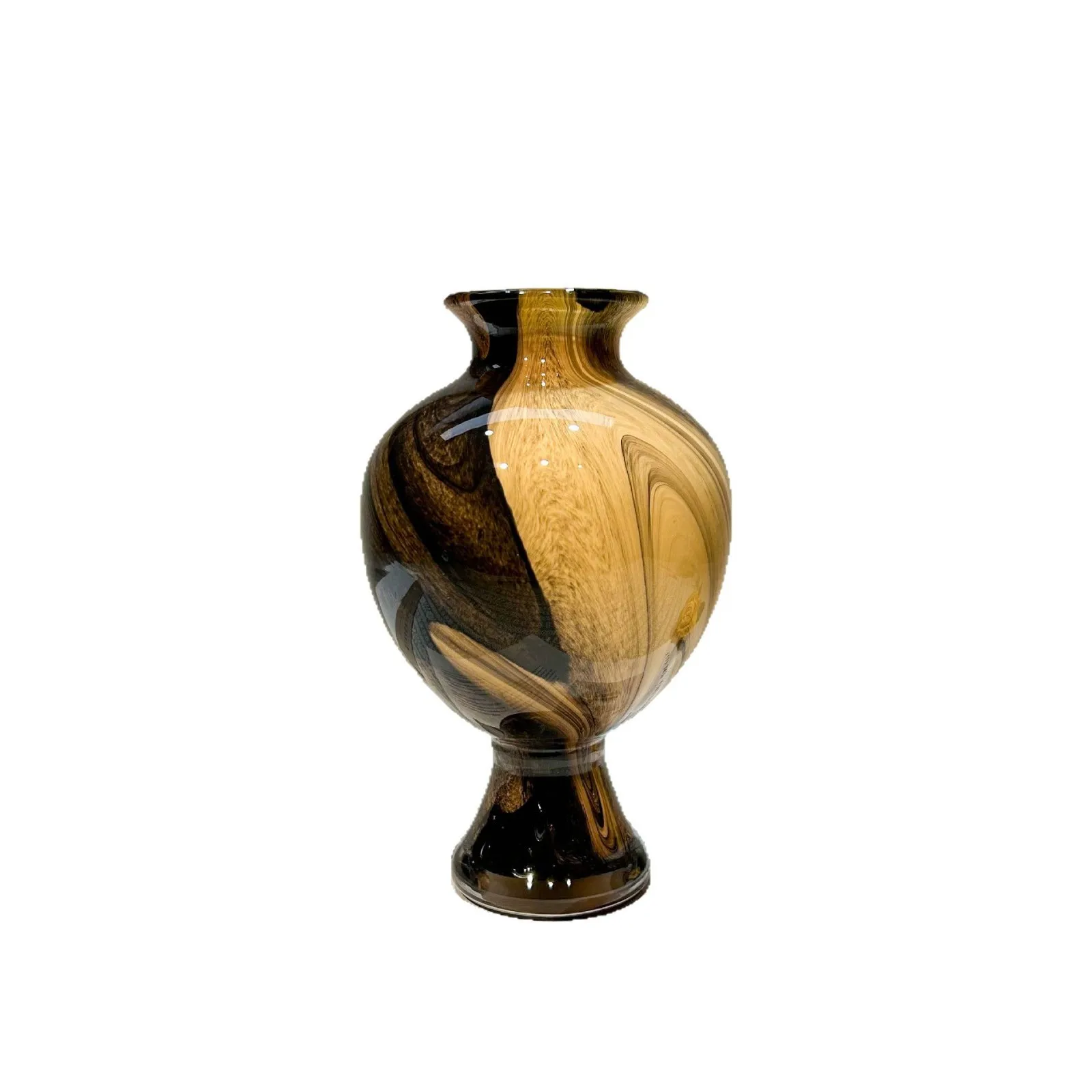 Glass Vase Irregular Marble Patterns Flower Vase Retro Flowerpot Flower Arrangement Accessories Terrarium Home Decoration
