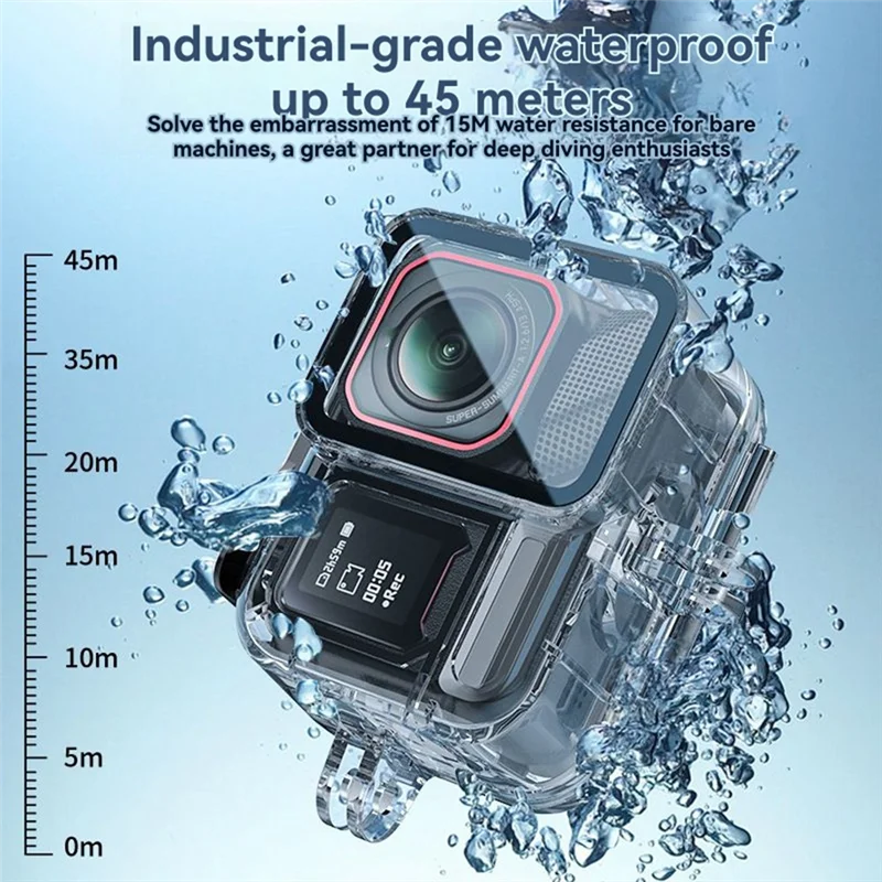 FFYY-Waterproof Housing Protective Cover Shell 45M Sports Camera Insta360 Ace Pro 2 Accessorie