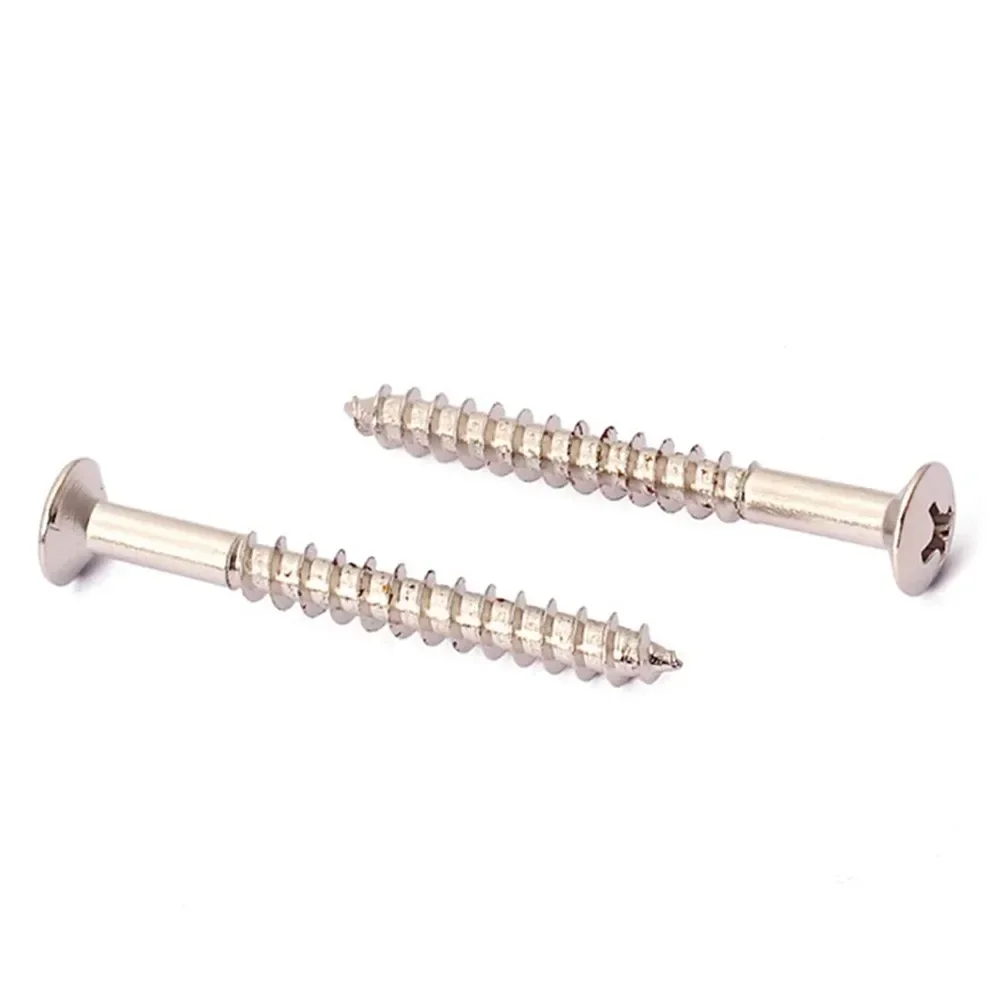 20PCS Guitar Neck Plate Screws Metal Neckplate Screws Chrome/Black/Gold Musical Instruments Guitar Parts For SQ Electric Guitar