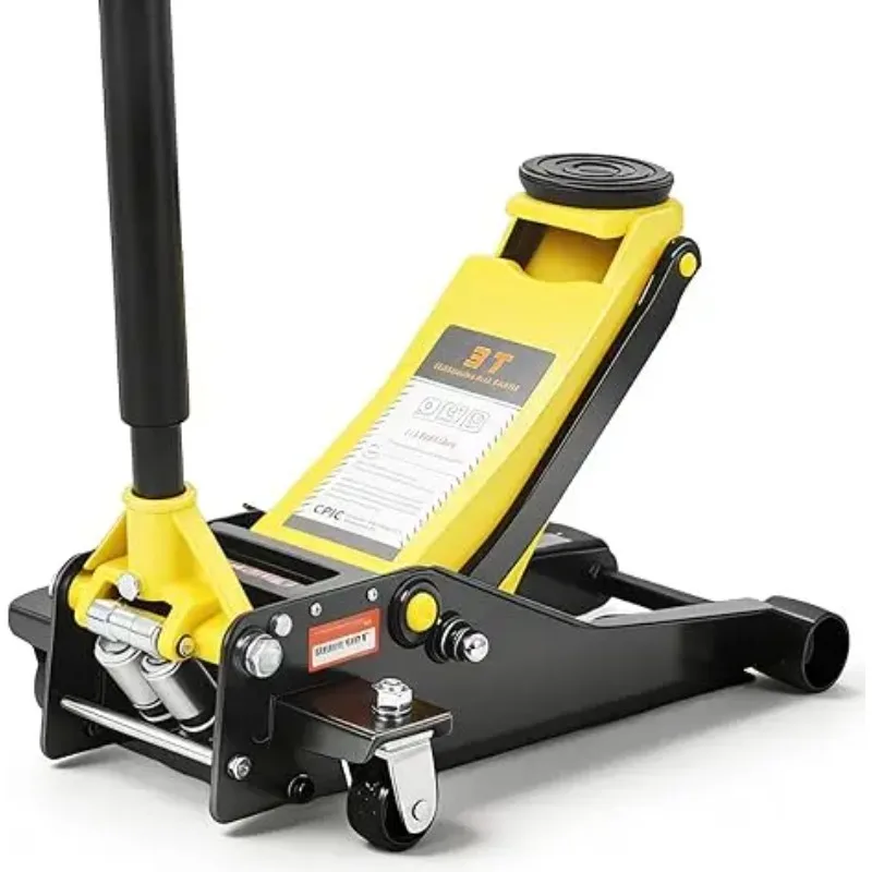 3 Ton Low Profile Hydraulic Racing Floor Jack with Dual Piston Quick Lift Pump Heavy Duty Steel Lifting Range for Car SUV Truck