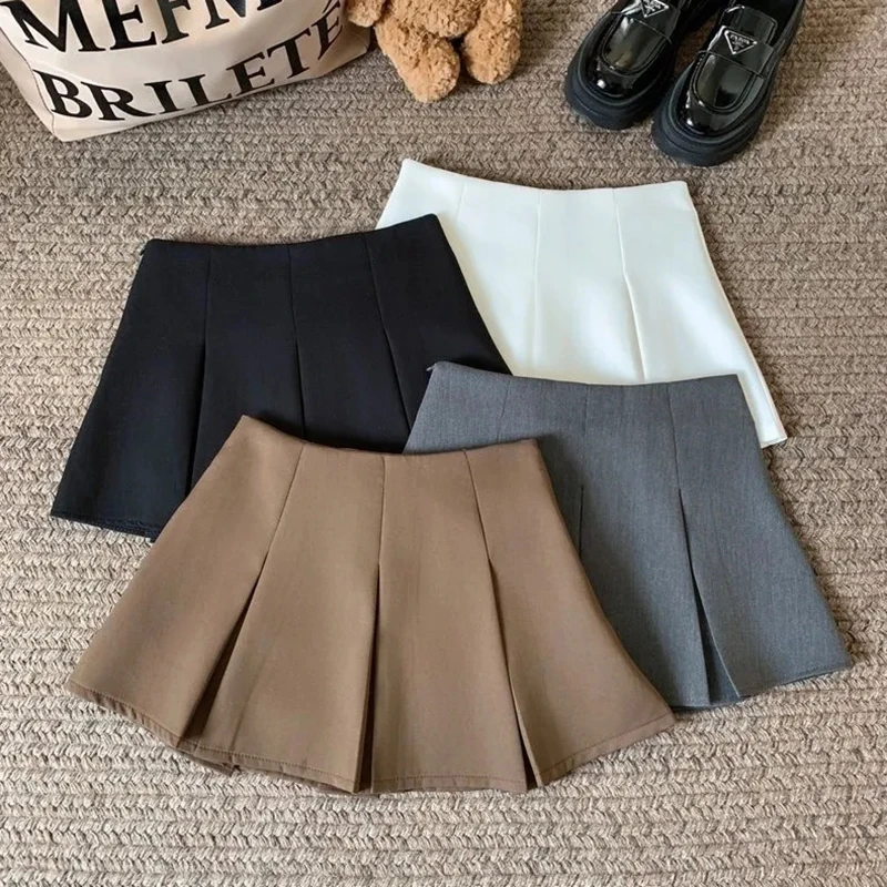 Jk プリーツスカート女性のための Y2k 夏ハイウエストストリートミニスカート韓国の新しいホットガールプレッピーすべて一致 A ラインスカート